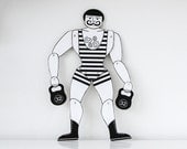 Marionette -Strong man- paper doll to look at and play with