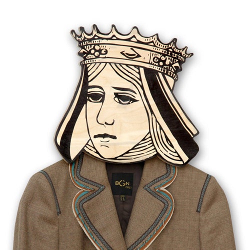Hook - hanger - mask - You are my Queen - humorous and funky article for your creative home or office