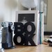 Modern stylish bookend BookOne black or white powder coated laser cut metal thick enough to hold books