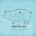 Tenderloin - Indiana Born and Breaded - Blue 8x10 print