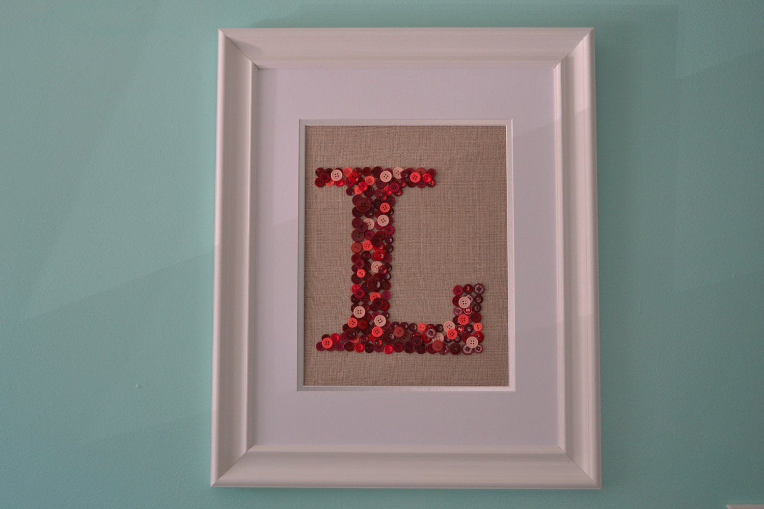 Framed Button Letters