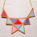Bib Necklace - Faux Leather Triangle Statement Necklace (2)