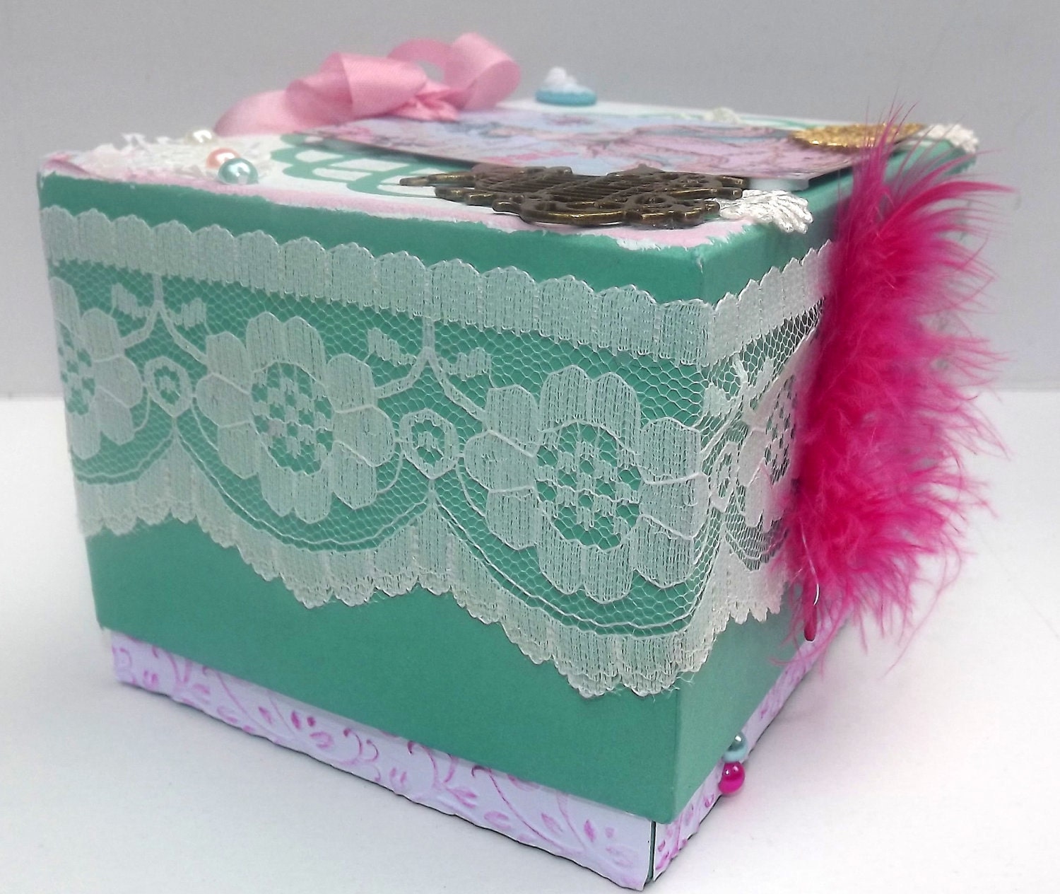 Vintage French Marie Antoinette jewellery box, keepsake box, trinket box