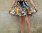 Rockabilly dress contigo skull zombie horror rockabilly pin up rétro psychobilly tattoo custom polka dot cherry punk