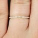 Priscilla14kt Rose Gold Ultra Thin Almost-All-Around Diamond Eternity Band