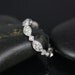 Marquisa 14kt Vintage Styled Oval and Marquise Diamonds Almost Eternity Band (Other Metals and Stone Options Available)