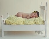 Handmade Distressed Finished Photography Prop Doll Bed