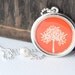 Tree Necklace Silver Tree of Life Necklace Orange Tree Pendant