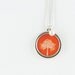 Tree Necklace Silver Tree of Life Necklace Orange Tree Pendant