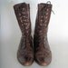 Vintage lace up leather boots womens size 10 brown leather