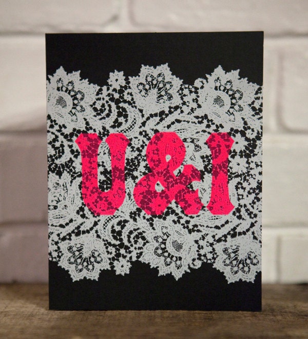 U & I - Letterpress and Silkscreen Valentine's Day Card