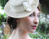 Bridal cocktail hat head piece fascinator - flirty feathers, vintage victorian - 1940s 1950s style exclusively by Swan&Stone Millinery