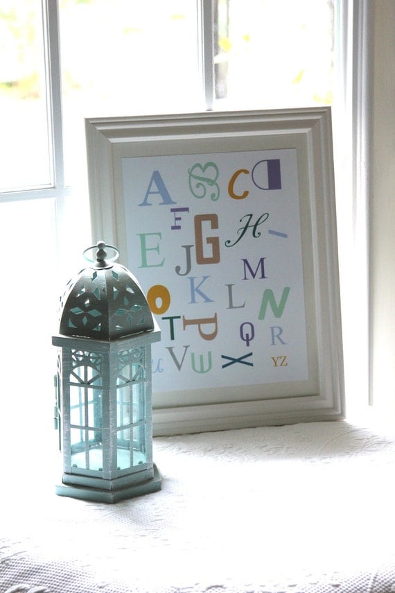 Personalized Letter Colors to match Nursery- Wall Art Print for Babies or Toddlers