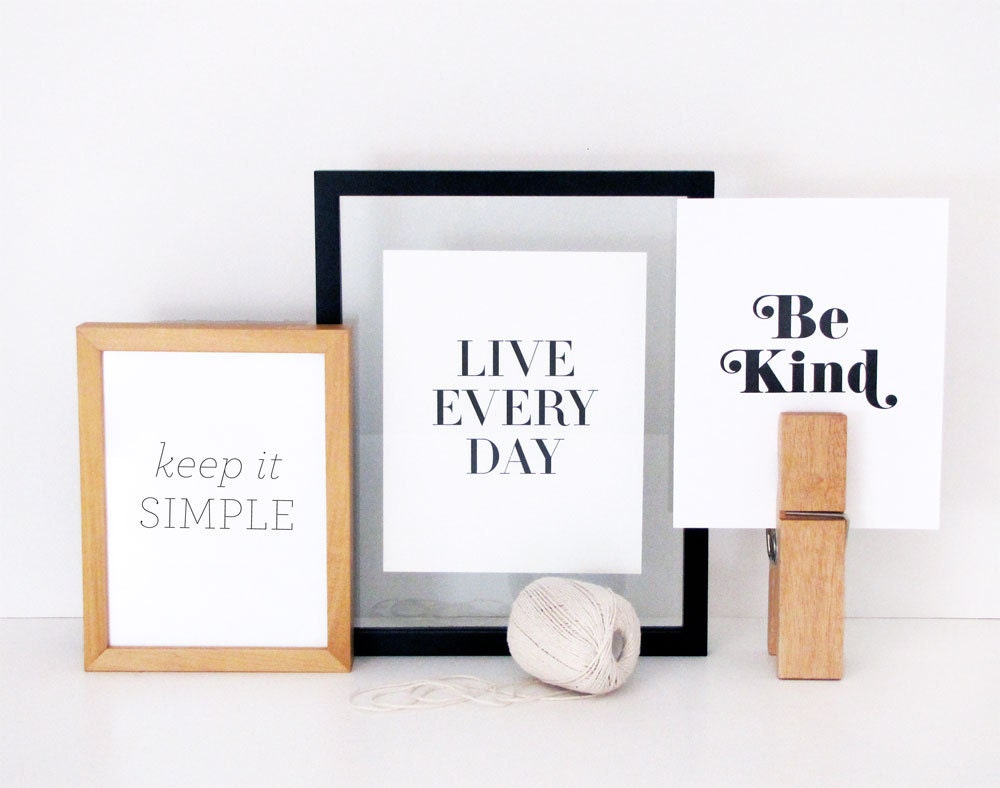 Set of 3 Letterpress Prints of your choice
