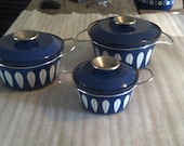 Vintage Danish Modern Catherineholm covered casserole dishes with lotus pattern on hold for Atsushi