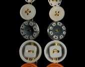 Vintage Button Chain Dangle earrings