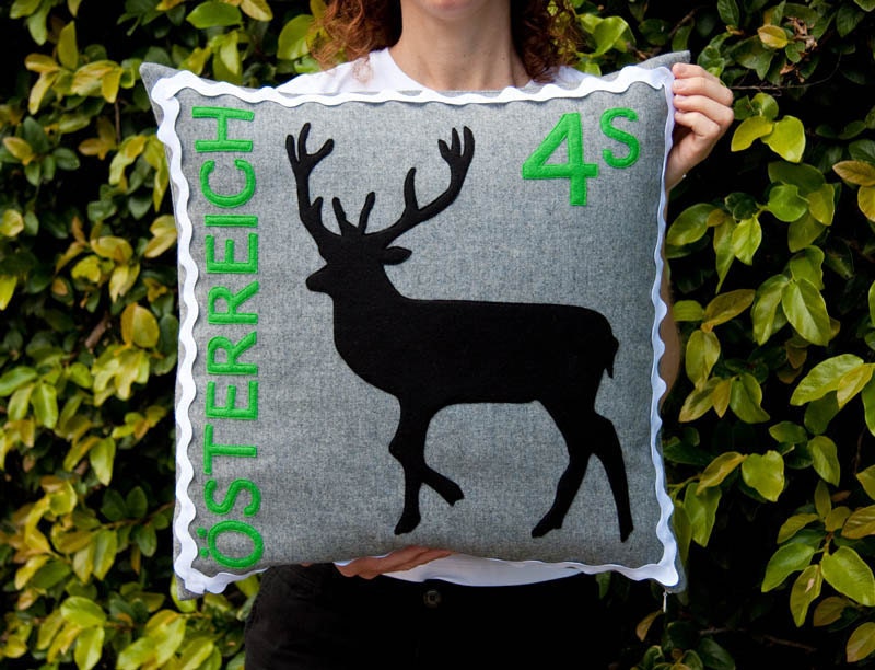 Austrian deer stamp cushion cover