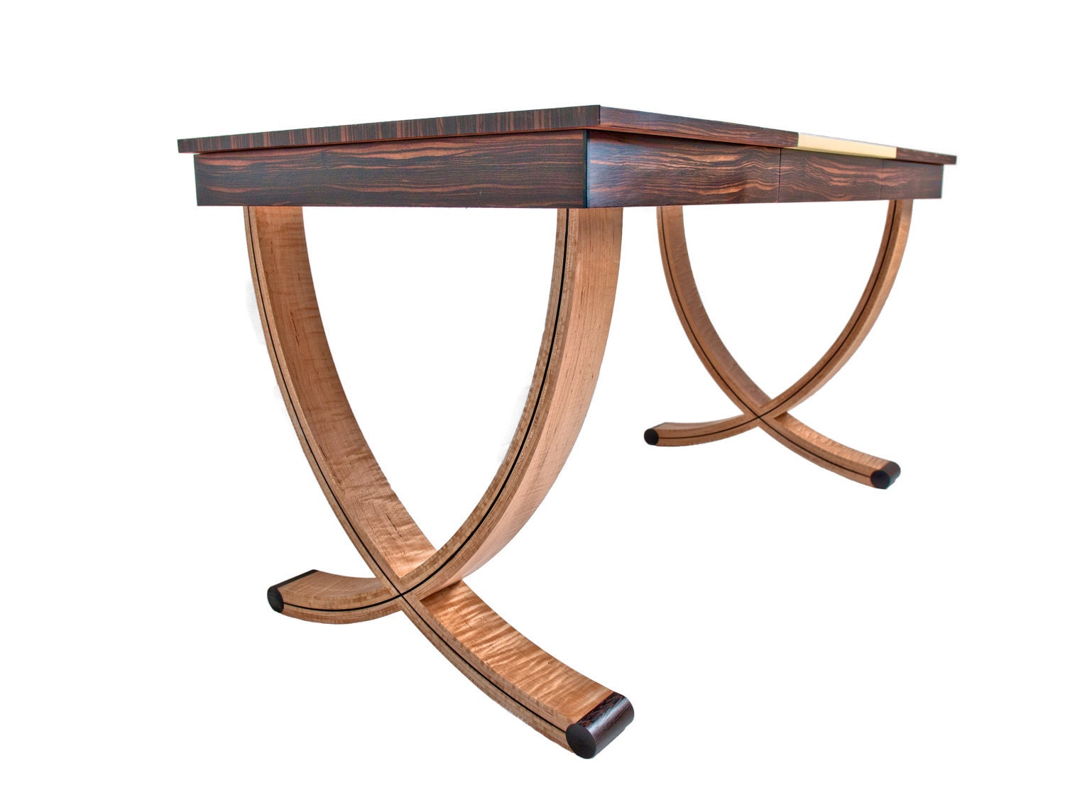 Ebony Writing Desk - Macassar Wood - Bespoke Furniture