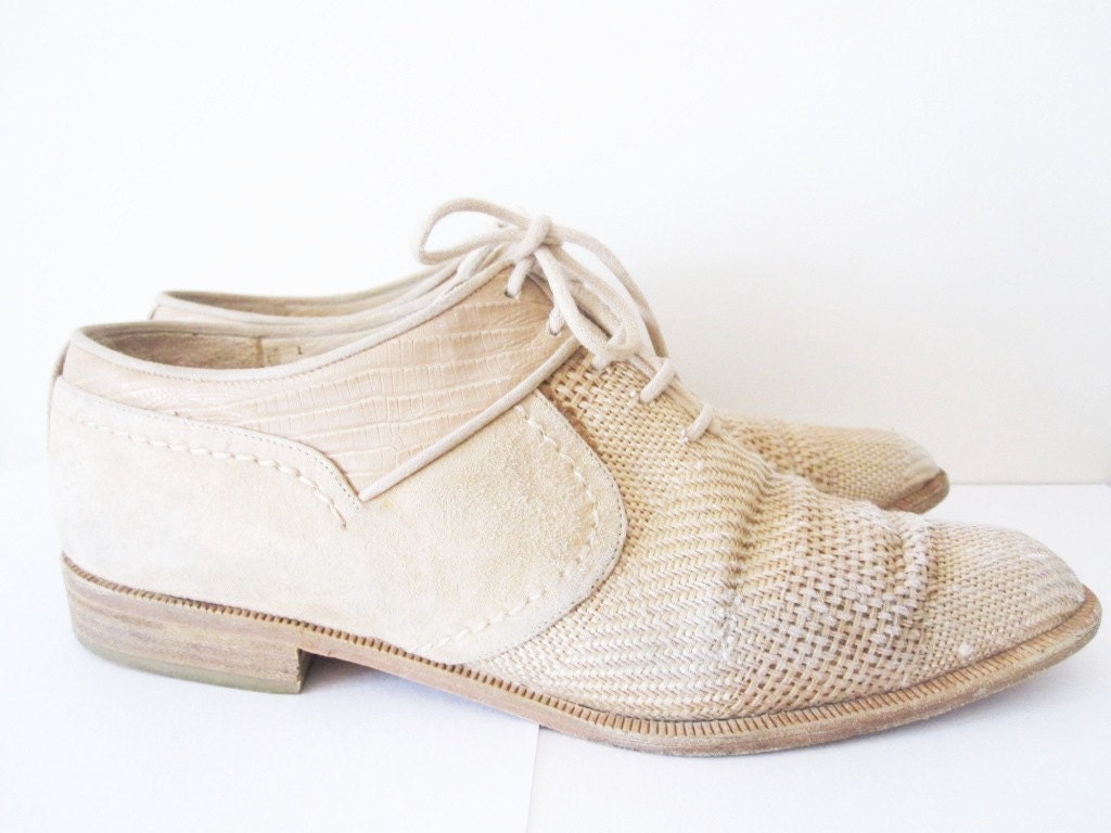 vintage woven oxford laced via spiga shoes