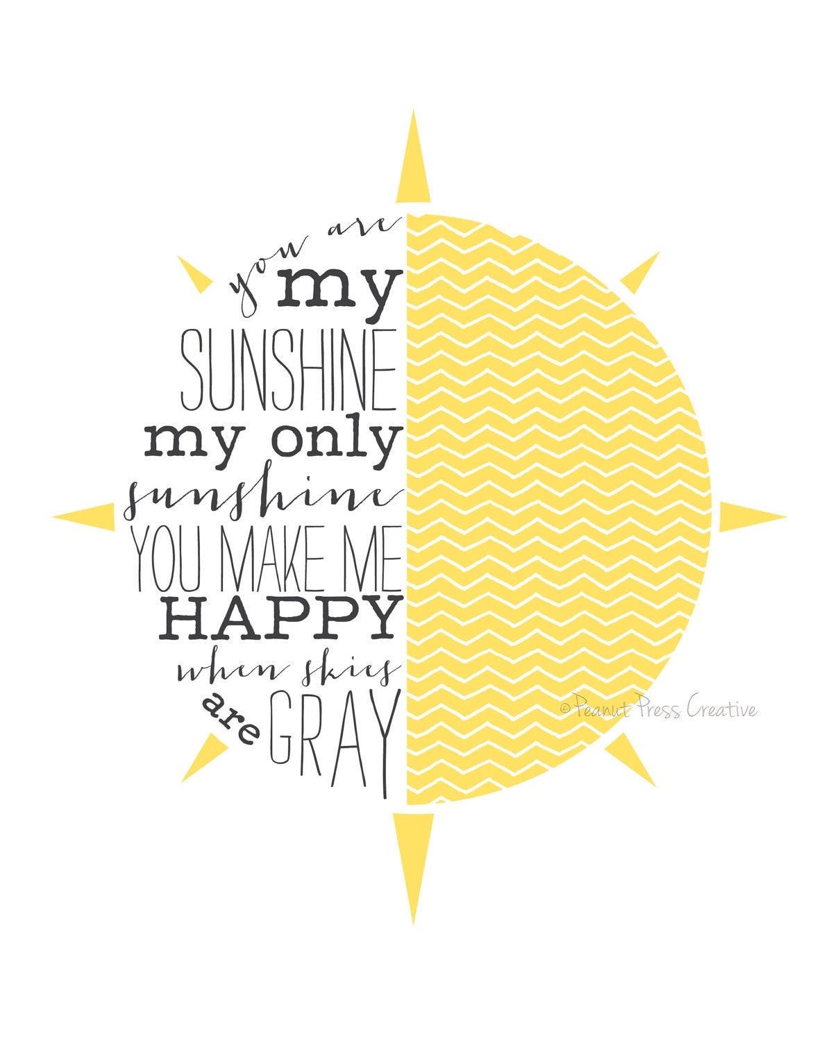 You are My Sunshine - 8x10 Digital Print - Home Decor Art print