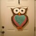 Burlap Owl Birth Announcement