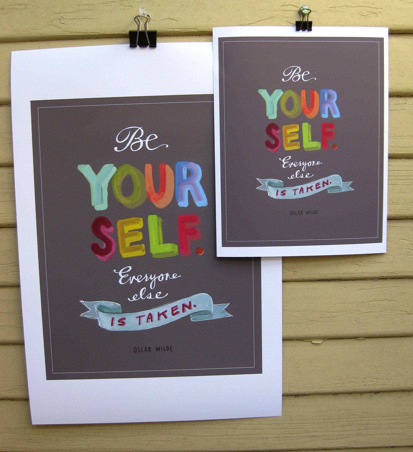 Oscar Wilde "Be Yourself" Inspirational Quote, 11x14 Print