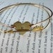 Simply Gold Heart and Arrow Bangle Bracelet