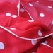 Red and white polka dot vintage scarf 1950s 60s