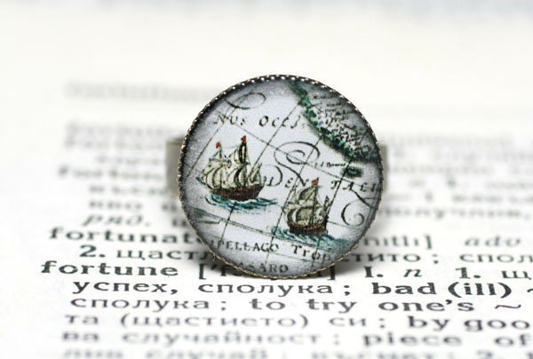 Sea Adventure and Good Fortune, Adjustable Ring 3/4 inch (18mm)
