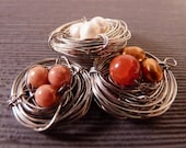 Custom Bird's Nest Necklace with Eggs