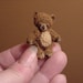 ORIGINAL BEAR ((made to order)) -artist Miniature(Thread)Doll house/crocheted collectible-OOAK
