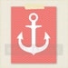 Anchor Art Print - Studio Art - Nursery or Kid Room - Home or Office Wall Print Poster