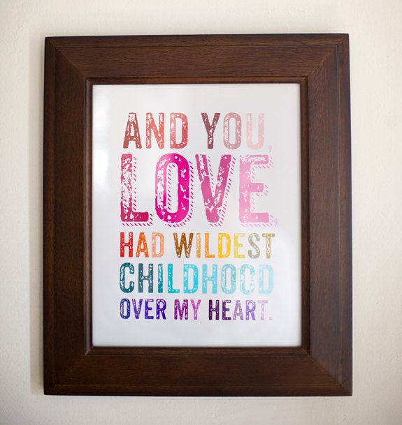 Rainer Maria Rilke 8x10 Print - Love Quote