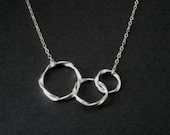SALE   - Eternity love Triple Circle Pendant, necklace,Pendant, charm, infinity love, wedding, necklace,