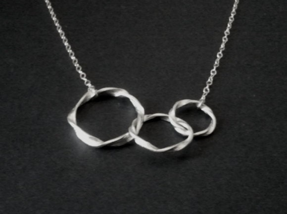SALE - Eternity love Triple Circle Pendant, necklace,Pendant, charm, infinity love, wedding, necklace,