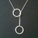 Forever Circle Lariat Necklace - Infinity love circle pendant Necklace, charm, pendant, lariat, wedding, necklace,