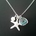 Starfish Pendant, Necklace, starfish charm, lariat, wedding jewelry , necklace,