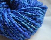 Handspun Yarn - Deep Blue Sea - Vibrant Blue - thread plied