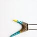 Hand Painted Antler - Necklace Earrings Jewelry - Natural Deer Antler - Bohemian Tribal Folk - Blue Yellow White- Free Earrings