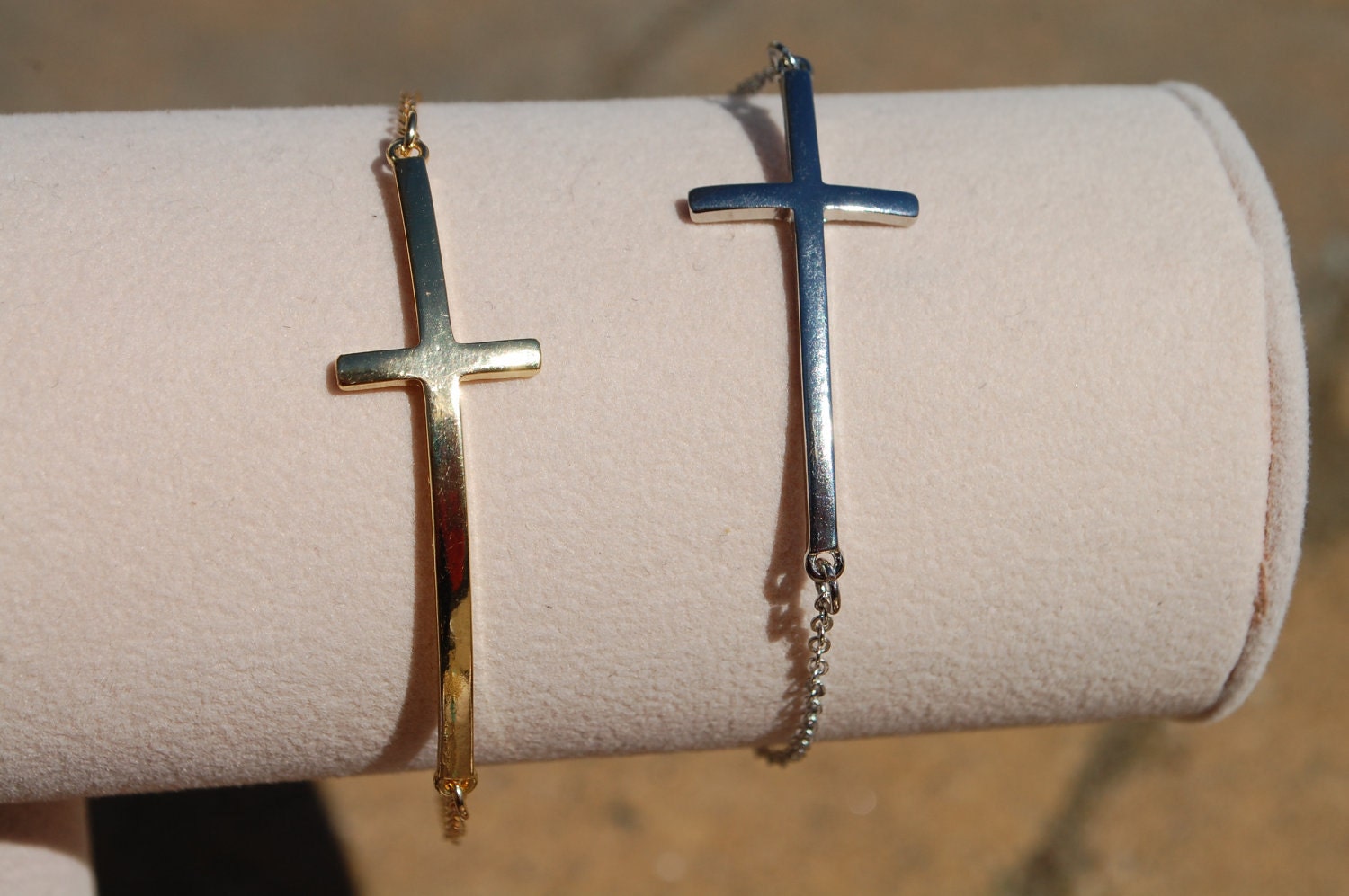 Side Cross Bracelet SIlver