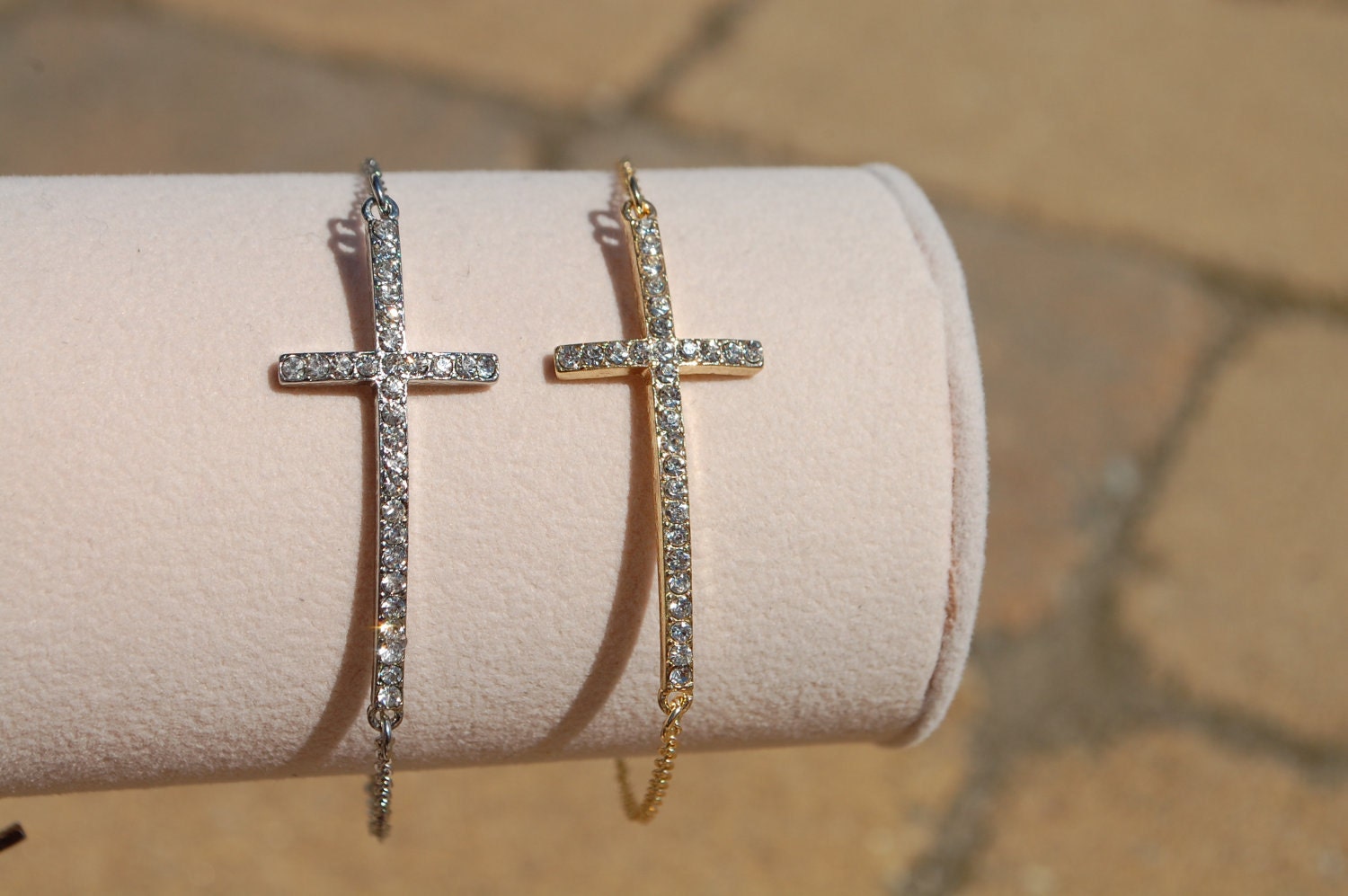 Side Cross Bracelet SIlver