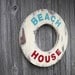 Beach House Sign Wood Lake House Decor Coastal Decor Red White Blue