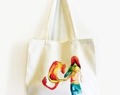Organic Canvas Tote Bag Cotton White ADAM&IVY