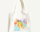 Custom Tote Bag Illustrated White LOVERS