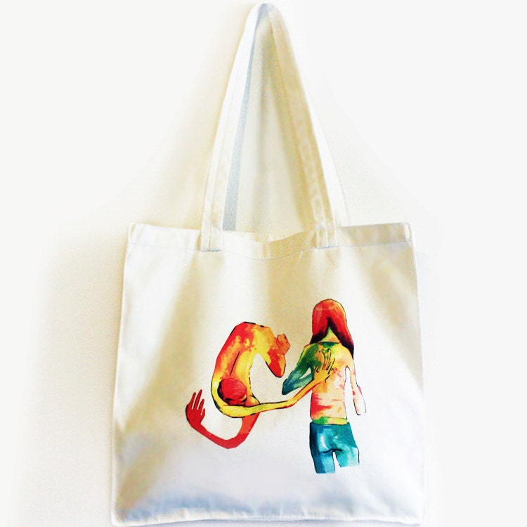 Organic Canvas Tote Bag Cotton White ADAM&IVY