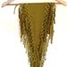 Olive Green Pashmina Scarf with Lace Women Accessory, Elegant, Shawl, Neckwarmer, Gift, 2012, Spring trends