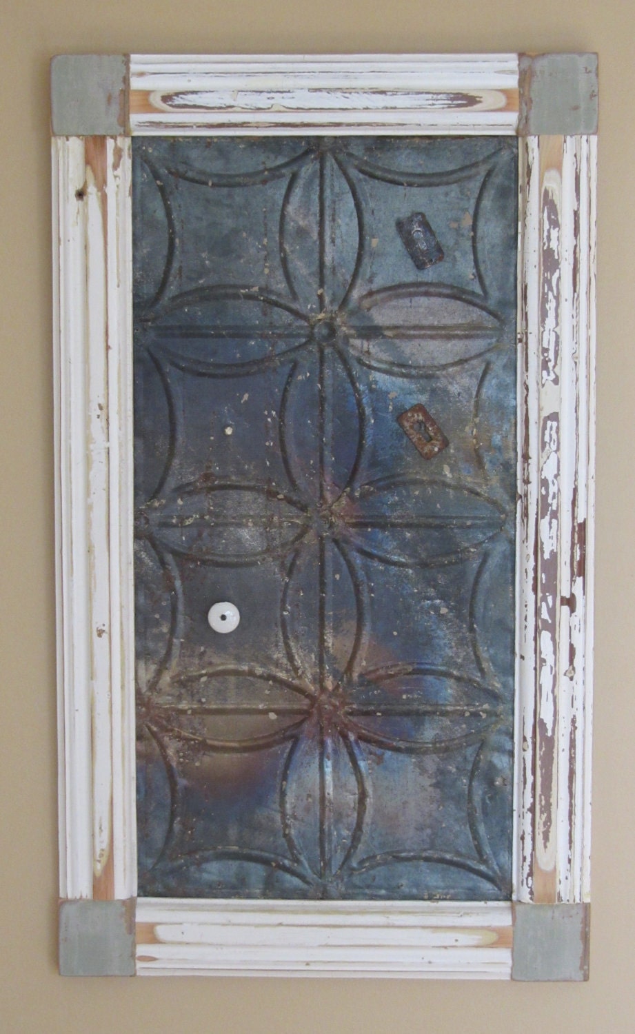 Magnet Board - Reclaimed Wood and Ceiling Tin from Eastern Ontario
