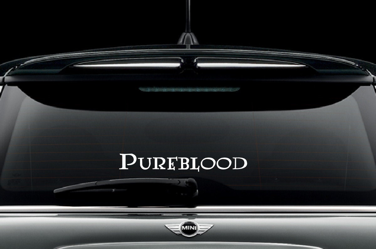 Pureblood car window decal / Sticker - Potter Inspired