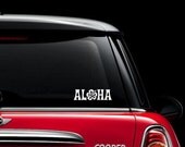 Hawaiian "ALOHA" Decal w/ Hibiscus Flower  -  Vinyl Sticker