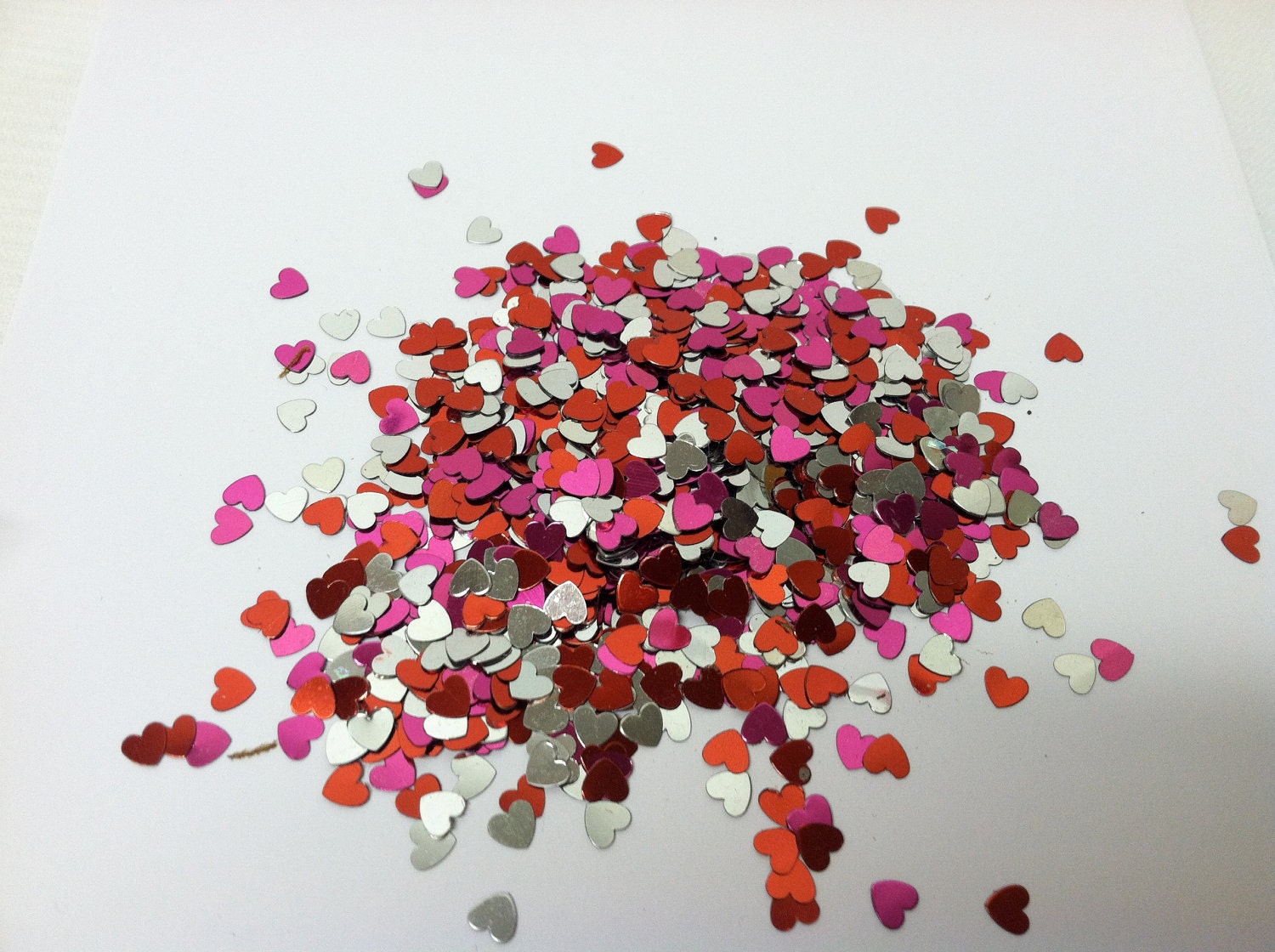 Sequence small tiny red and silver fushia i love you valentines cards heart scrapbooks embellishments paper ephemera